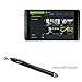 BoxWave Stylus Pen Compatible with Nvidia Shield Tablet X1 - EverTouch Capacitive Stylus, Fiber Tip Capacitive Stylus Pen - Jet Black