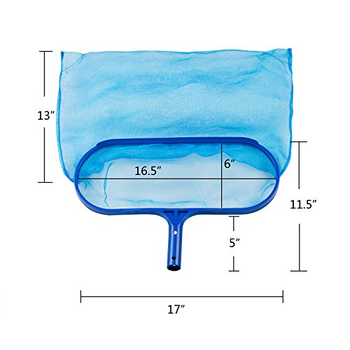 image for Evob Pool Net Leaf Skimmer Net Deep Bag Leaf Rake Pool Skimmer - Fine 