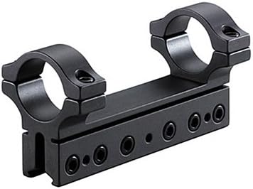 BKL 1-Pc Mount, 4 Long, 1 Rings, 3/8 or 11mm Dovetail, 6 Base Screws, Matte Black