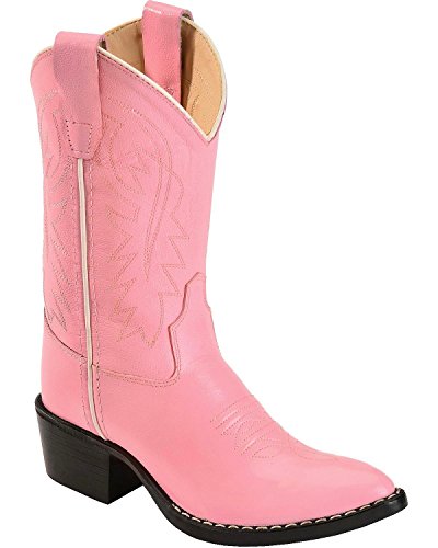 Old West Girls' Cowgirl Boot Pink 1 D(M) US