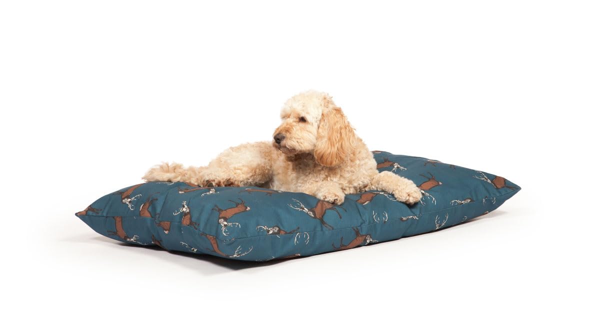 Danish Design Teal Woodland Stag Machine Washable Deep Filled Dog/Puppy Deep Duvet Medium
