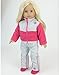 Doll Ski Set Fits American Girl Dolls: 18 Inch Doll Snow Nylon & Polar Fleece 4 Pc. Set by Sophia's, Includes: Snowflake Shirt, Doll Ski Pants, Hat and Fashionable Ski/Snow Board Jacket.