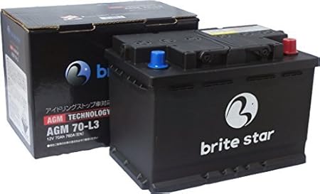 Amazon Brite Star ブライトスターバッテリー 輸入車用 Agm 70 L3 アイドリングストップ車 充電制御車対応 カー バッテリー 車 バイク