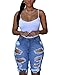 Dokotoo Womens Casual Denim Destroyed Bermuda Shorts Jeans X-Large Blue