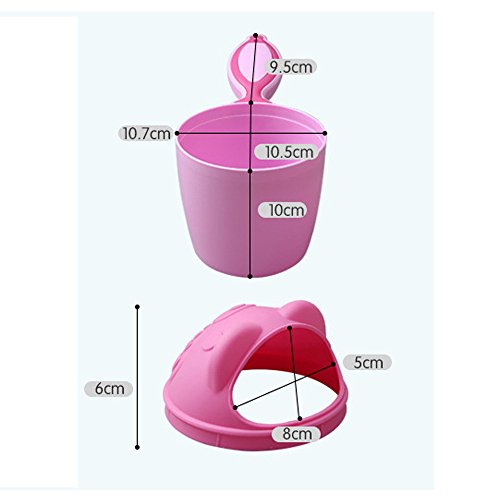 MOVEmen Shower Baby Spoon Shower Bath Water Swimming Bailer Shampoo Cup Children's Products Fountain Tap Children's Toothbrush Holder Washing Cup Colander Handheld Shower Head Top Spray (Pink)