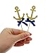 Bilipala Anchor Cake Cupcake Topper Picks For Nautical Theme Decorations Party Supplies, 12 Counts