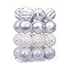 iPEGTOP Shatterproof Snowy Christmas Ball Ornaments - 24ct 60mm/2.4