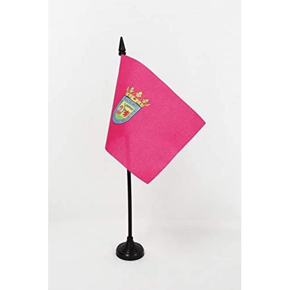 AZ FLAG - Province of Álava Table Flag 4'' x 6'' - Alava Office Mini Banner 100% Polyester 15 x 10 cm - Mini Desk Flag with 10'' Pole and Black Plastic Base