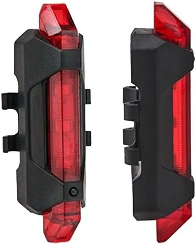 Sawz USB Rechargeable Bike Tail Light, 4 Modes 12 Hours Flashing Safety Light, Easy To install Rear Bicycle Light Warning Light with USB Cable (Red)