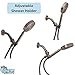 HammerHead Showers® Solid Metal Handheld Shower Head with Hose and Brass Holder - BRUSHED NICKEL - 2.5 GPM High Pressure Shower Heads with Adjustable Shower Wand Bracket - 6ft Flexible Extension