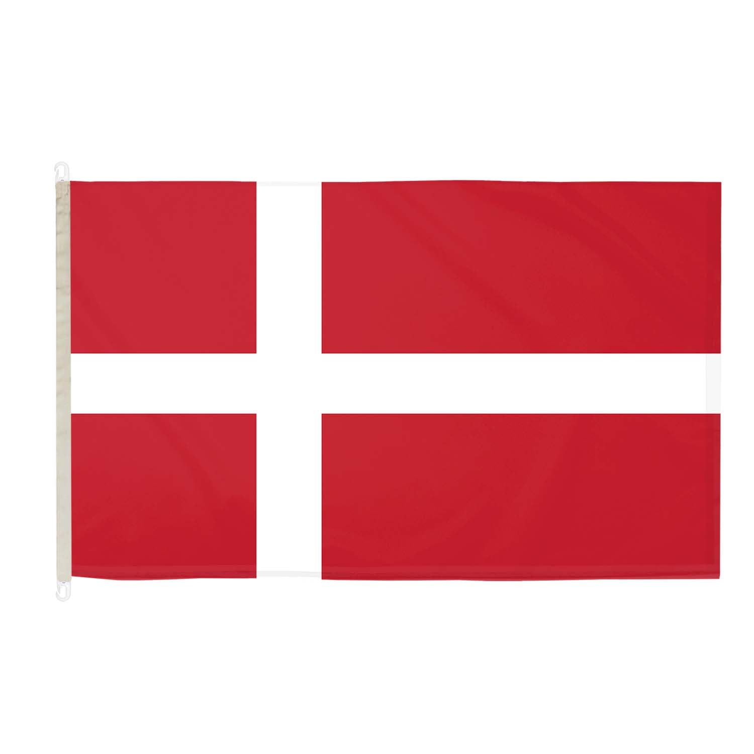 DuraFlag Denmark 5ft x 3ft with Clips/Hooks - Premium Quality 5x3 Danish Flags