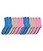 Silvert's Adaptive Clothing & Footwear Men’s and Women’s Gripper Non-Skid Hospital Slipper Socks for Seniors - 6-Pack - Women's Pack One-Size