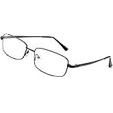 Fuisetaea Metal Frame Nearsighted Myopia Glasses -4.00 Titanium Alloy Distance Glasses