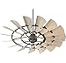 Quorum International 196015-86 Windmill Collection 60 Inch 15 Blade Ceiling Fan I Oiled Bronze Finish I Six Speed Reversible Motor I Modern Contemporary Fixture I