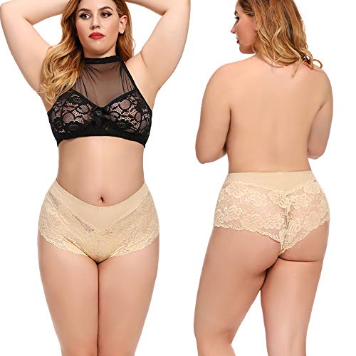 Women's Lace Underwear Regular & Plus size Boyshorts Soft Hipster