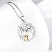 YFN Mother Owl Pendant Necklace Sterling Silver for Mom Women