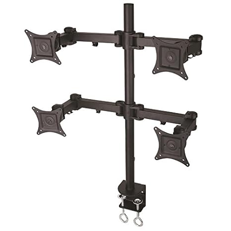 TradeMount Monitor Tischhalterung für Vier Monitore ausziehbar von 10cm bis 42,2cm 180° neigbar 180° drehbar für BenQ 27' SW2