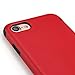 TENDLIN iPhone 7 Case Leather Back Flexible TPU Silicone Hybrid Soft Slim Case for iPhone 7 (Red)
