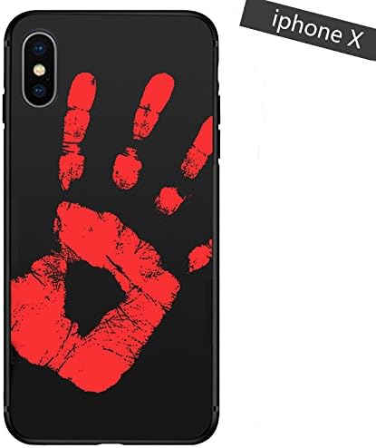 Anrri iphone X thermal Case,Magical Color Changing Thermal Sensor Fluorescent Thermal Heat Induction Matte Back Case