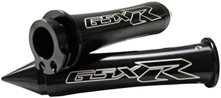 AlphaMoto Engraved Spike CNC Billet hand Grips bar ends Gixxer Gsxr Gsx-R 600 750 1000 K6 K7 GSXR600 GSXR750 all year