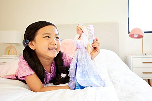 Barbie GKH26 - Dreamtopia Schneezauber Prinzessin Puppe Mit Haarbürste Und Diadem, Spielzeug Ab 3 Jahren – Bild 3