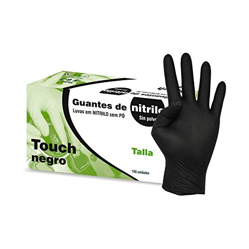 Kiepe Gloves Nitrile Touch Black, Small - Pack of 100
