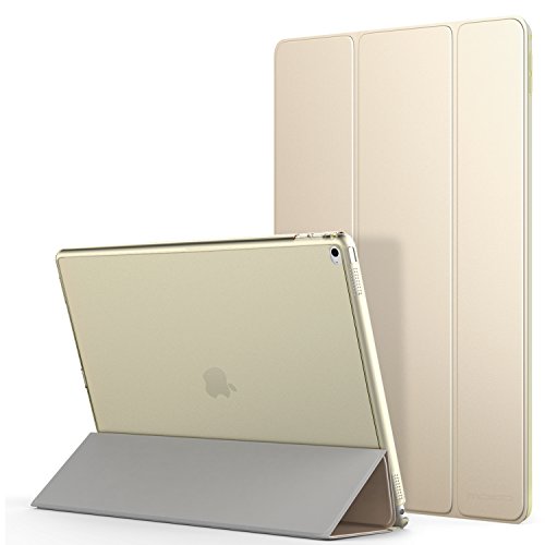 iPad Pro 12.9 Case - MoKo Slim Lightweight Smart Shell Stand Cover with Translucent Frosted Back Protector for Apple iPad Pro 12.9" 2015 Tablet(Not for iPad Pro 12.9 2017), GOLD (with Auto Wake/Sleep)