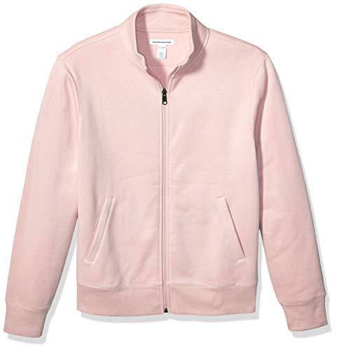 Amazon Essentials Men's Full-Zip Fleece Mock Neck Sweatshirt, Pink, X-Large
