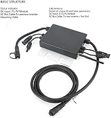 Walfront 500W Micro Solar Grid Tie Inverter MPPT LED Display IP65 Waterproof view 3