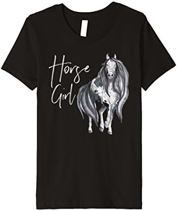 unisex-child Horse Girl - Horse Lover T-shirt 8 Black