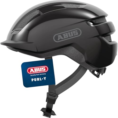 ABUS Fahrradhelm PURL-Y – geeignet für E-Bike und S-Pedelec – stylisher NTA-Schutzhelm für Erwachsene und Jugendliche – Schwarz, Größe S