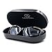Best Deal on Sunglasses/Eyeglasses Case | 100% | Many Colors | Medium Large | for Men & Women | Metal | Hard | Clam-shell | (AS87 Black with Pouch)