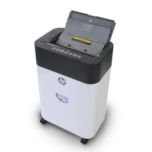 HP – PAPER SHREDDER MICRO CUT, 120-SHEET AUTO FEED, SHREDS CREDIT CARDS & STAPLES, HEAVY DUTY PAPER SHREDDER FOR HOME USE WITH 4.5 GALLON BASKET