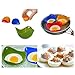 Egg Cooker Set Deluxe - Egg Boiler and Poacher - Bonus Silicone Fried Eggie Mold Rings - Super Easy Breakfast Cooking Set for Hard Boiled Egg Lovers - Non BPA, Non-stick, FDA Approved