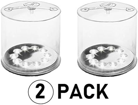Elite Supplies 2 PACK INFLATABLE SOLAR LANTERN LED LIGHT, DUAL EMERGENCY WATERFROOF SURVIVAL CAMPING HIKING RECHARGEABLE SOLAR POWERED