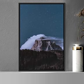 signwin Framed Canvas Wall Art Night View Landscape...