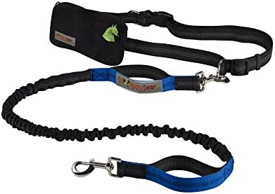 Retractable Hands Free Dog Leash with Dual Bungees for up to 150 lbs Large Dogs