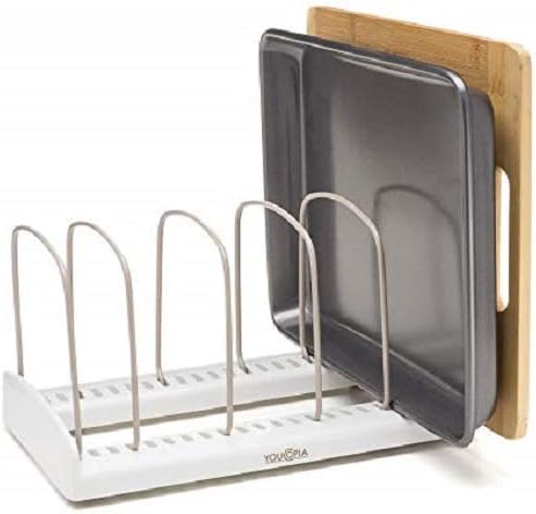 Skyzone Stainless Steel Lid/Modern Bakeware Rack/Divider for Kitchen/Bakeware Pot/Dish Rack/Storage Holder/Organizer