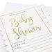 Juvale 36-Pack Gold Foil Unisex Baby Shower Invitations with Envelopes 5 x 7 Inches