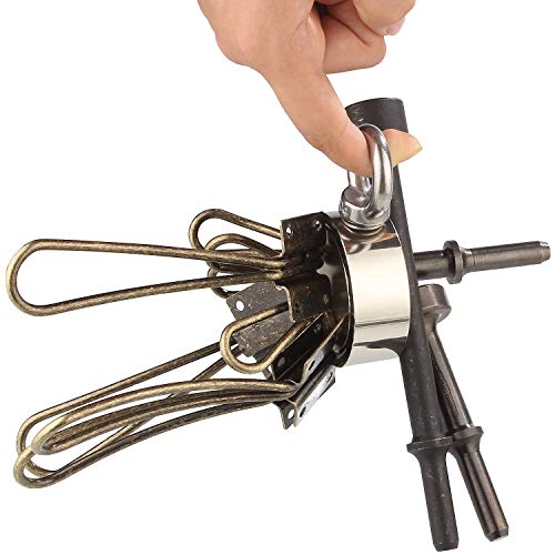 Double Side Round Vertical Magnet Fishing, Abuff Super Strong Fishing Magnets Combined 660LBS Pulling Force Pot Magnet with Eyebolt for Magnet Fishing and Salvage in River - 2.36" Diameter