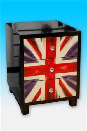Union Jack Chest Of Drawers Decorative Wooden New Amazon Co Uk