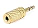 Monoprice 107160 3.5mm Stereo Plug to 3.5mm Mono Jack Adaptor, Gold Plated