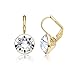 MYJS Bella Earrings with 4 Crt Clear Swarovski Crystals Gold Plated