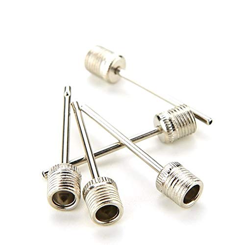 BeesClover New 10Pcs Sports Ball Inflating Pump Needle Inflatable Air Valve Adaptor Stainless Steel Pump Pin for Football Basketball Soccer Show One Size