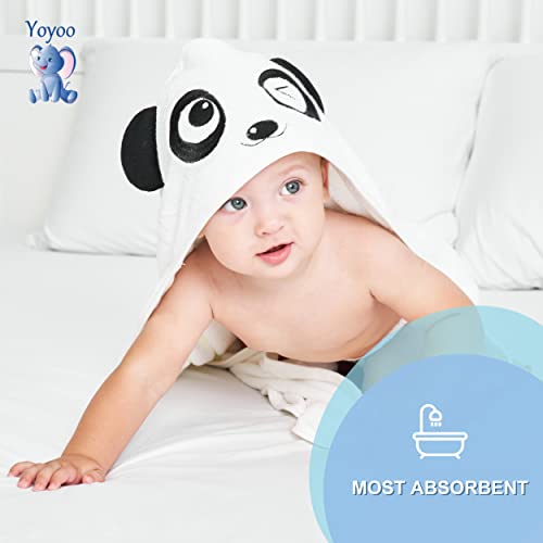 YOYOO Premium Bamboo Baby Bath Towel Ultra Soft Organic