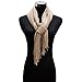 KaKaxi Sheer Glitter Sparkle Piano Shawl Wrap with Fringe Prom Weddings Evening Scarfs,1920s Gatsby Vintage Style,Gold