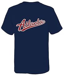 Mens Atlanta Classic Baseball Crew Neck Tee T-Shirt