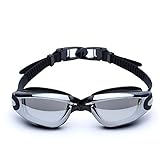 Girlang Swimming Goggles with FREE Protective Case, Nose Clip, Ear Plugs,clear swimming goggles Prescription No Leaking Anti Fog UV,for Adult Men Women Youth Kids Child (Black)