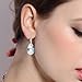 EleQueen 925 Sterling Silver CZ Teardrop Shepherd Hook Dangle Earrings Iridescent Aurora Borealis AB