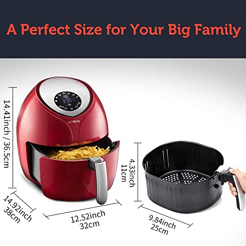 Ultrean Air Fryer 6 Quart, Large Family Size Electric Hot Airfryer XL